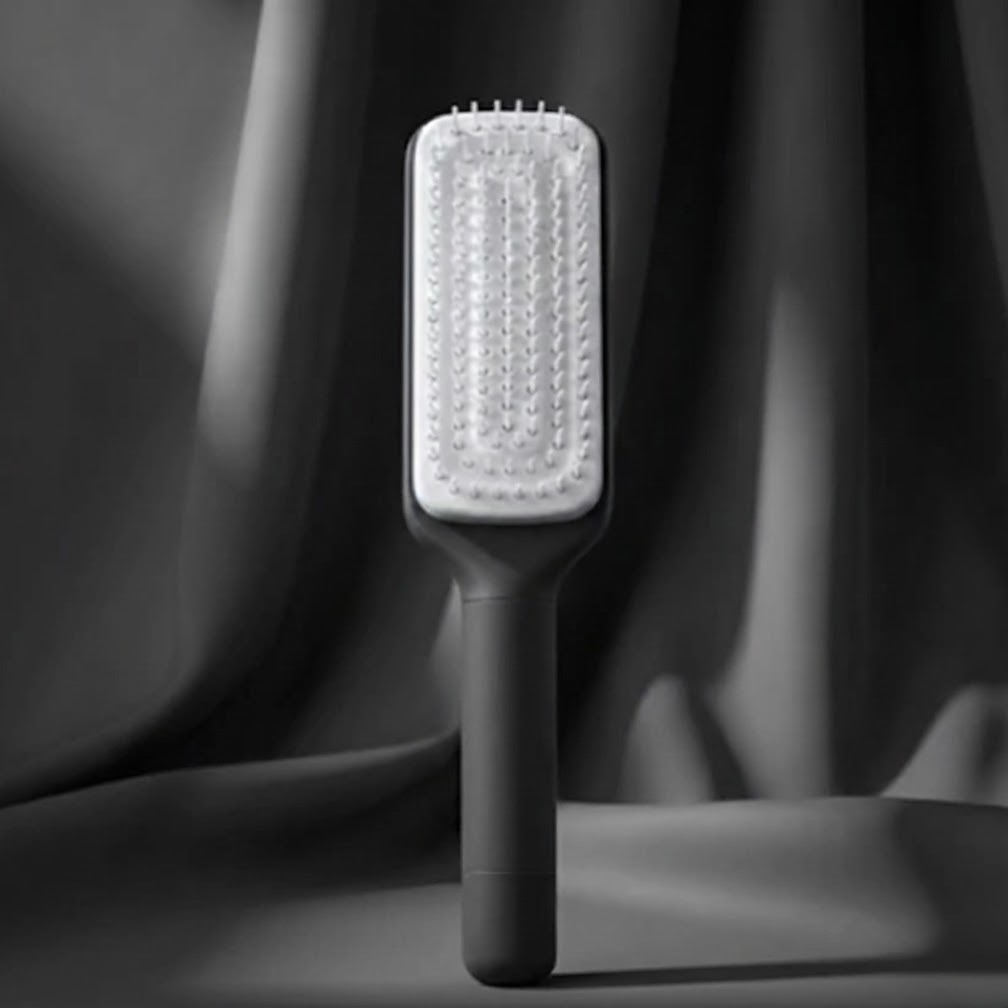 NOVIA Pure – Samoczyszcząca Szczotka do Włosów z Funkcją Masażu